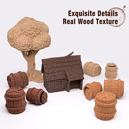 OVV3D Wood 3D Printer Filament Bundle - Wood PLA Filament 1.75mm, 200g x 4 Pack (Walnut, Oak, Cherry, Teak)