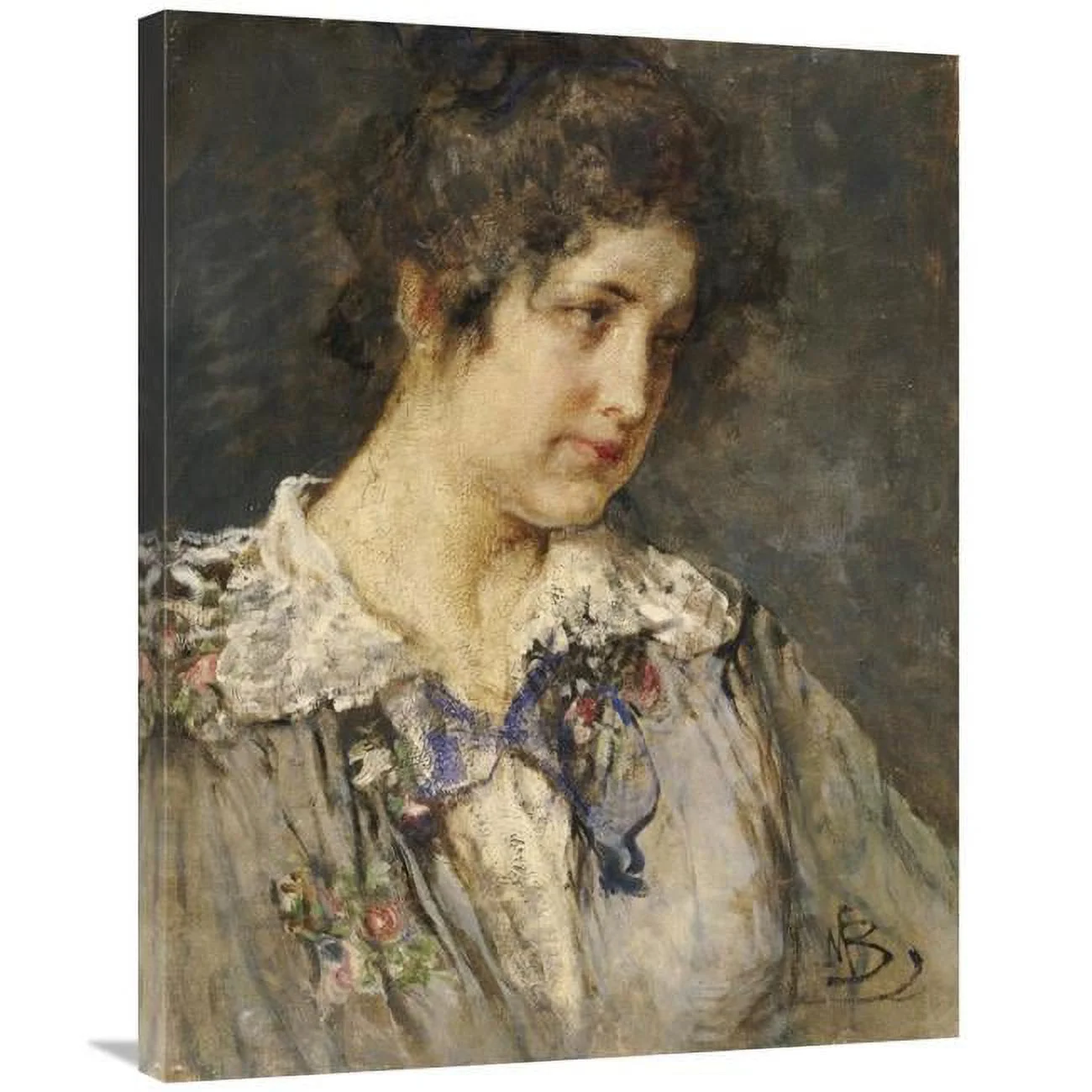 Global Gallery  36 in. Portrait of a Woman Art Print - Mose Bianchi