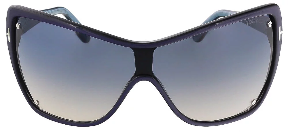 Tom Ford FT0363/S 86U Ekaterina Midnight Blue Rectangle Sunglasses
