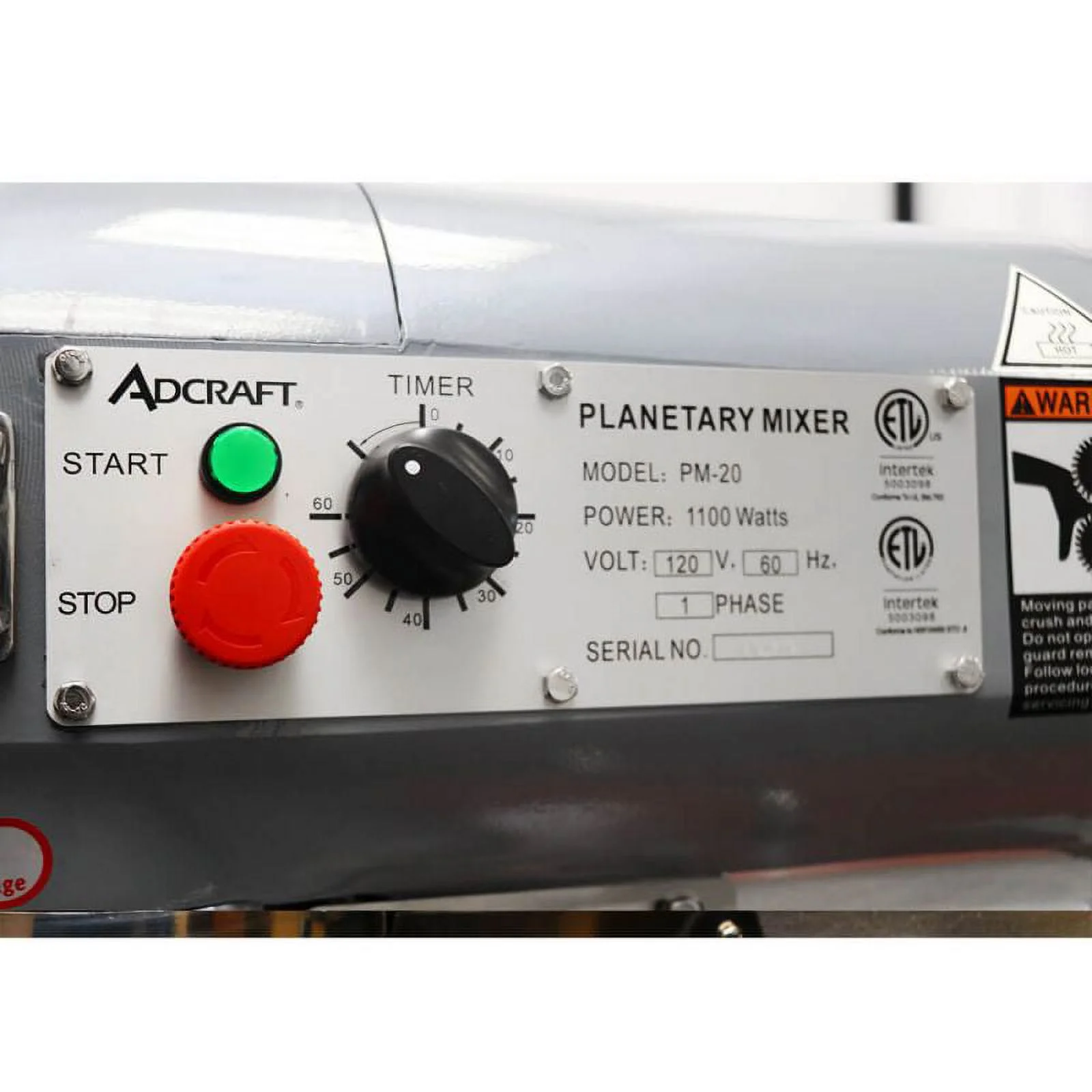 Adcraft PM-20 20 qt. Planetary Mixer