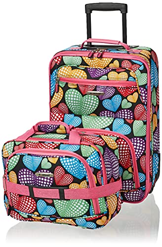 Rockland Fashion Expandable Softside Upright Luggage Set, Charcoal, 2-Piece (14/19)