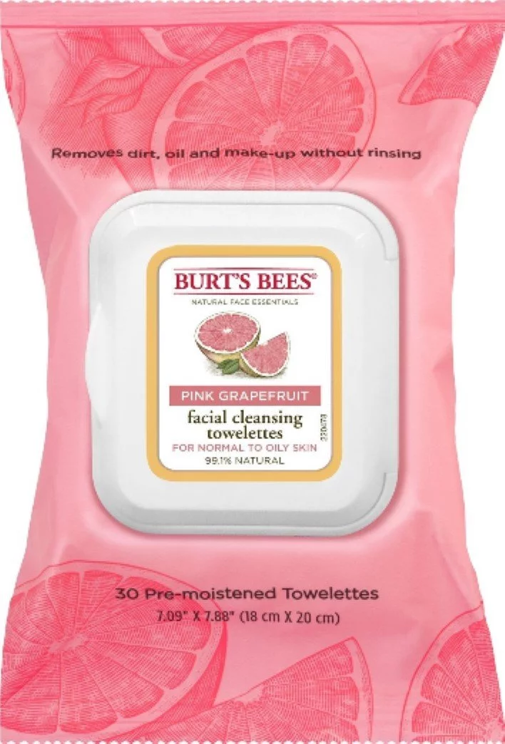 Burts Clnse Towelette Gra Size 30Ct Burts Cleasing Towel Pink Grapefruit 30Ct (3 Pack)