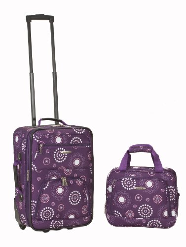 Rockland Fashion Expandable Softside Upright Luggage Set, Charcoal, 2-Piece (14/19)
