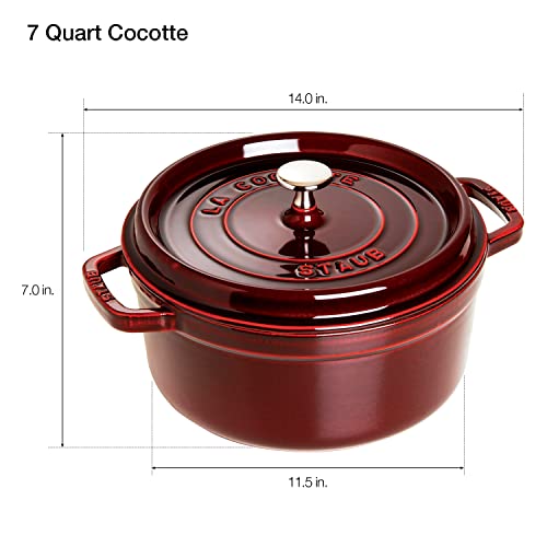 Staub 5.5 Quart Round Cocotte, Basil