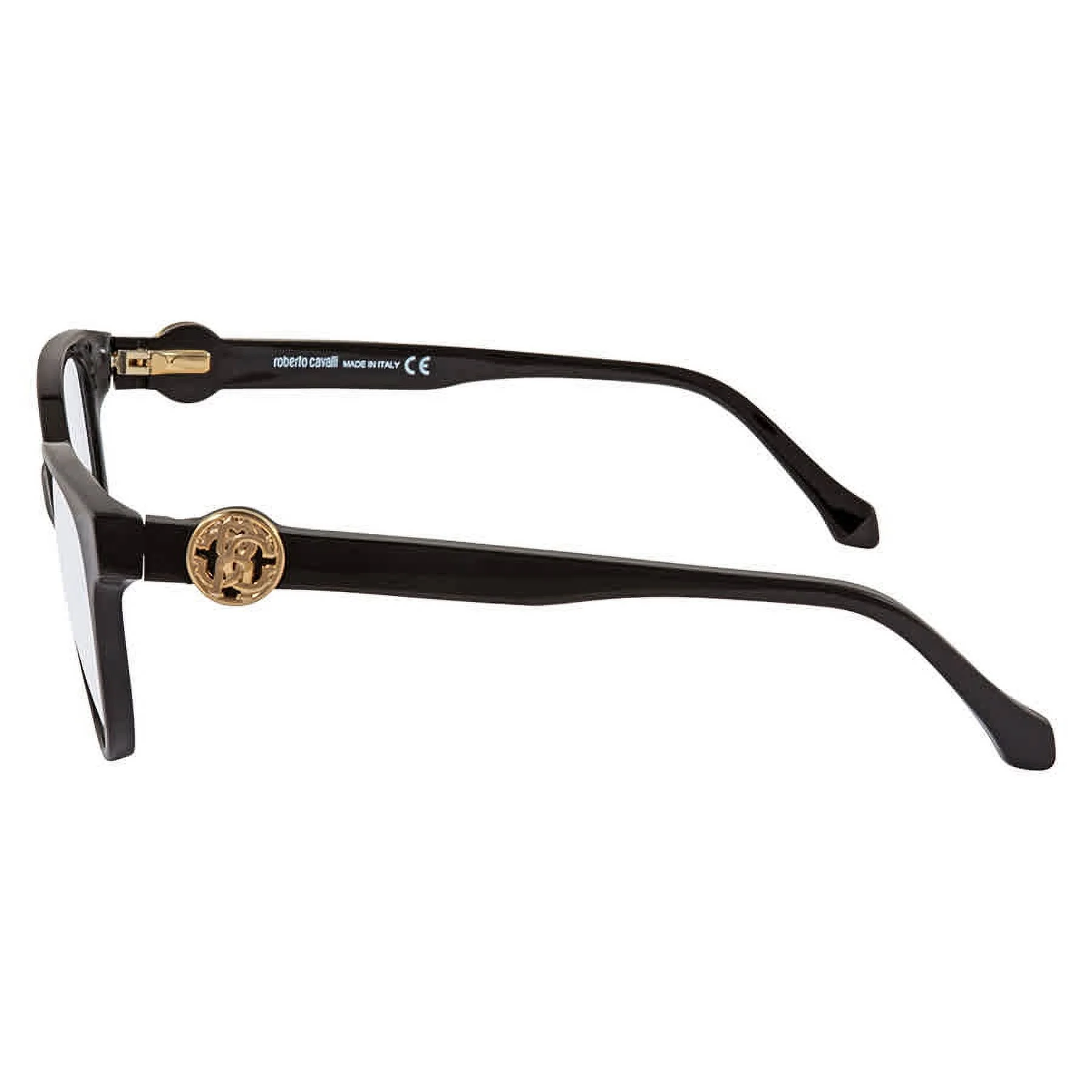 Roberto Cavalli Figline Oval Eyeglasses RC5047 001 Shiny Black 52mm 5047