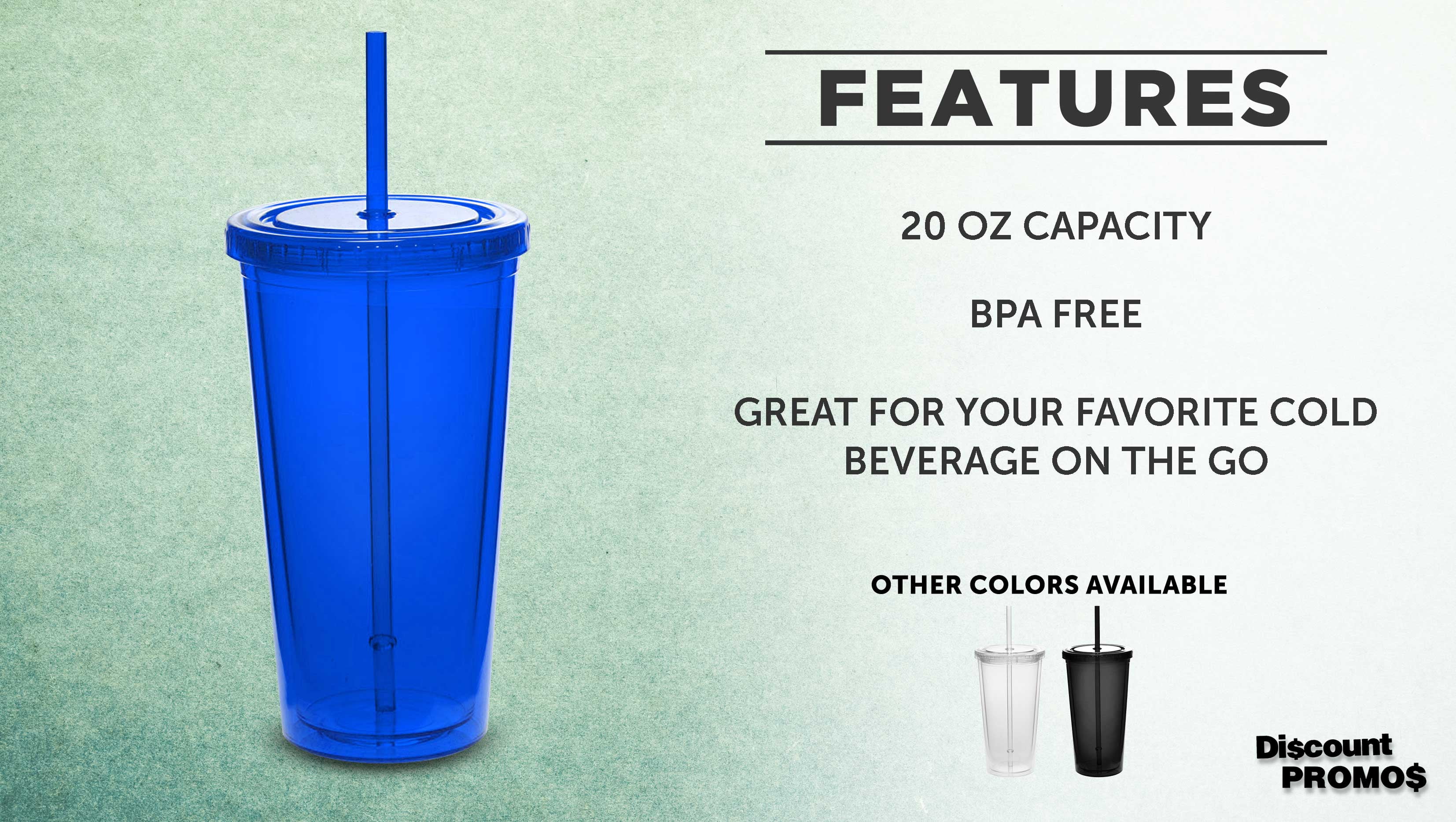 Double Wall Acrylic Tumblers 20 oz. Set of 10, Bulk Pack - BPA Free, Perfect for Iced Coffee, Soda, Other Hot & Cold Beverages - Blue