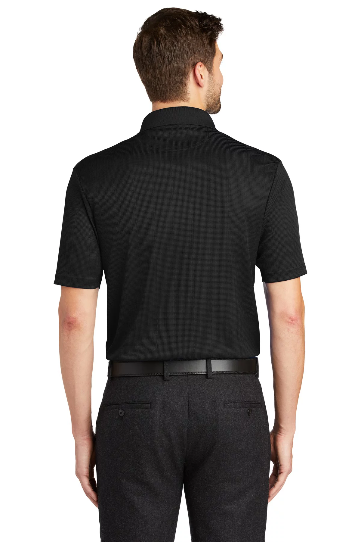 Port Authority Performance Fine Jacquard Polo (K528) Black, 2XL