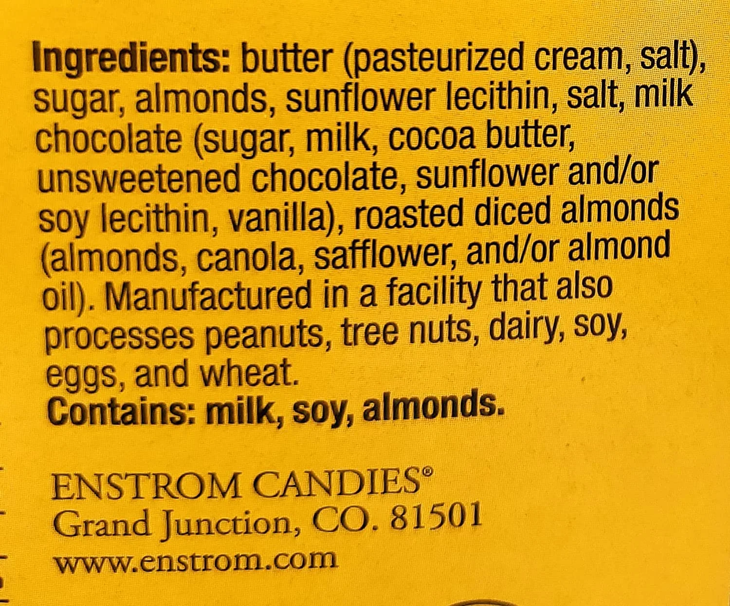 Almond Toffee Tub (Milk, 2.5lb)