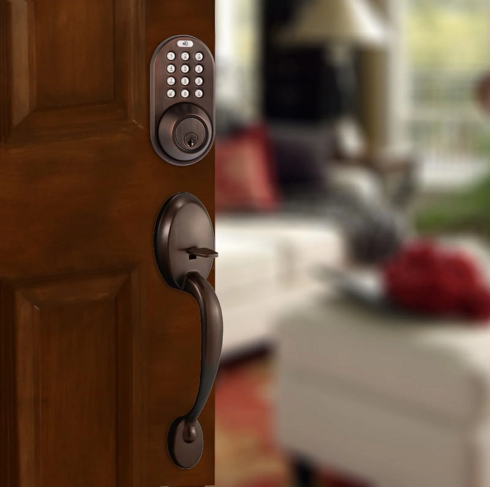 MiLocks BDF-02OB Electronic Touchpad Entry Keyless Deadbolt Handleset Combo