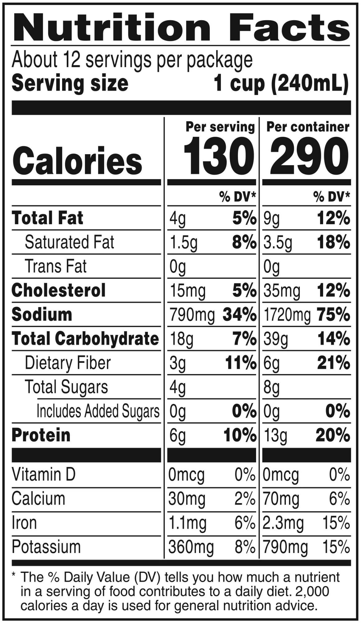6 Pack Campbell’s Chunky Country Vegetable Beef Soup, 18.8 oz Can