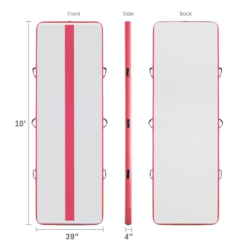 Tuxedo Sailor Inflatable Gymnastics Tumbling Mat Tumble Track Thickness Floor Mat With Electric Air Pump for Gymnastics/Training/Home/Cheerleading/Water/Gym/Yoga