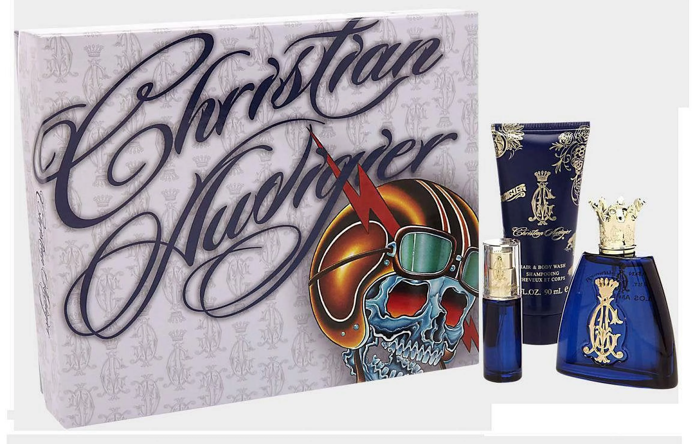 CHRISTIAN AUDIGIER 1.7 & .25 oz mini EDT men Cologne + 3.0 body wash SET New NIB