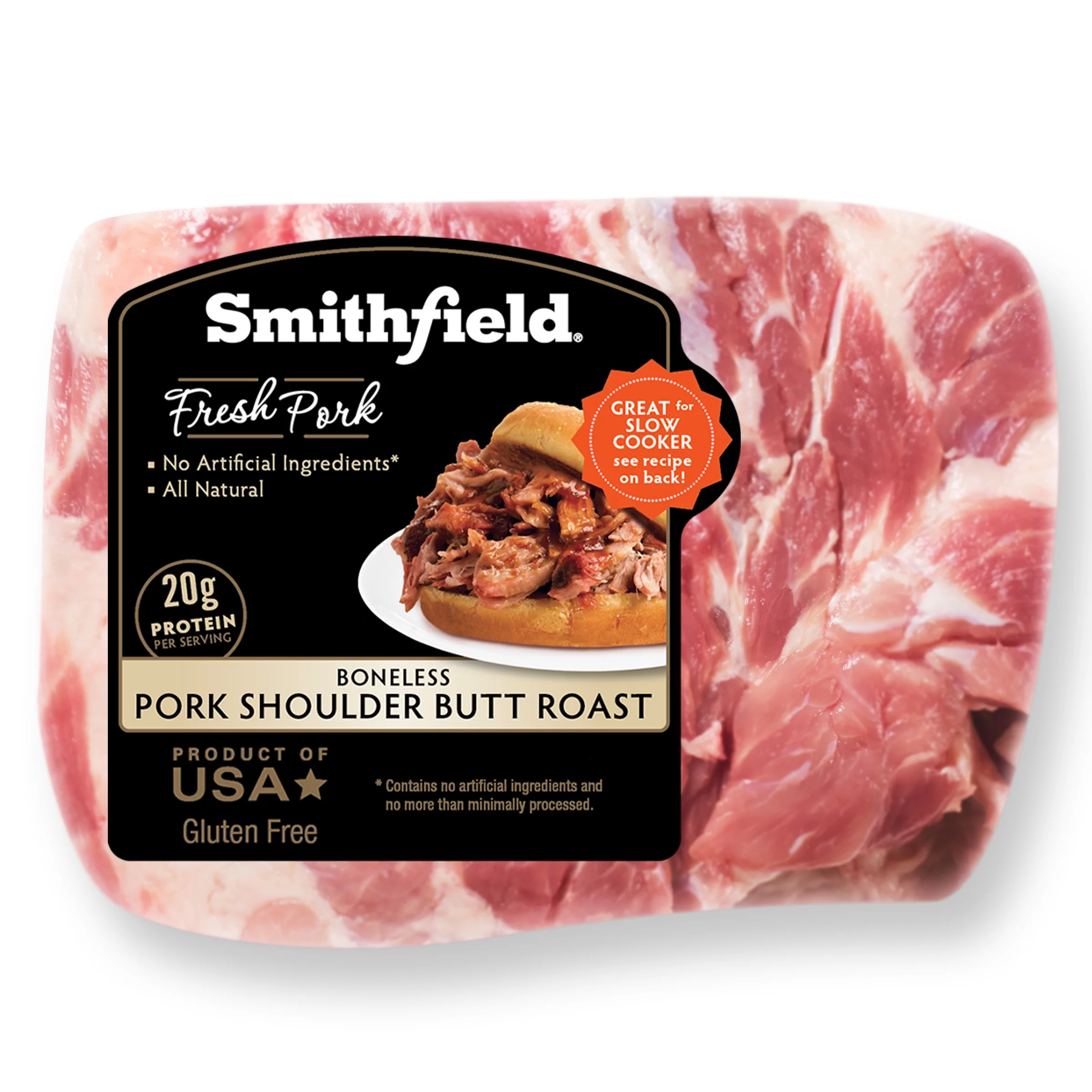 Smithfield Fresh Pork Boneless Shoulder Butt Roast, 4.7-10 Pounds