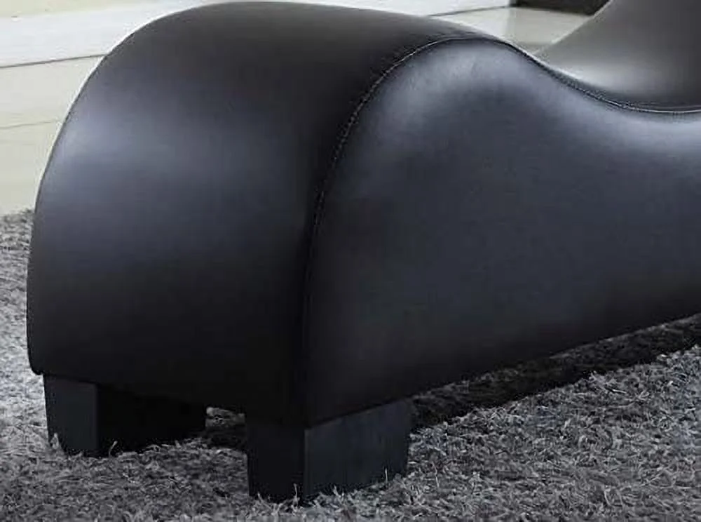 US Pride Furniture Faux Leather Yoga Stretch Relaxation Chaise