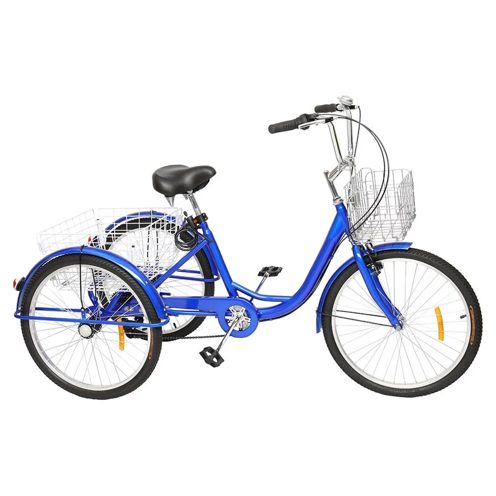 Ktaxon Adult Tricycle, 7 Speed Trike Bike Cruiser, with 24" Big 3 Wheels