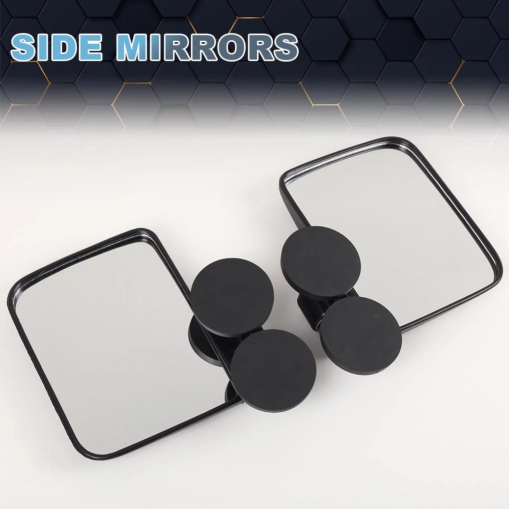 PIT66 Rear View Side Mirrors Rubber Coated 114lb Rated Magnetic Tractor 1 Pair