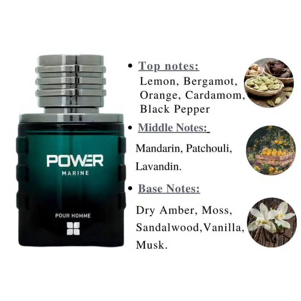 INTENSE OUD Power Pour Homme EDP - 100 ML (3.4 oz) | Dry Amber, Moss, Sandalwood, Vanilla, | Musk,Bergamot, & Patchouli.