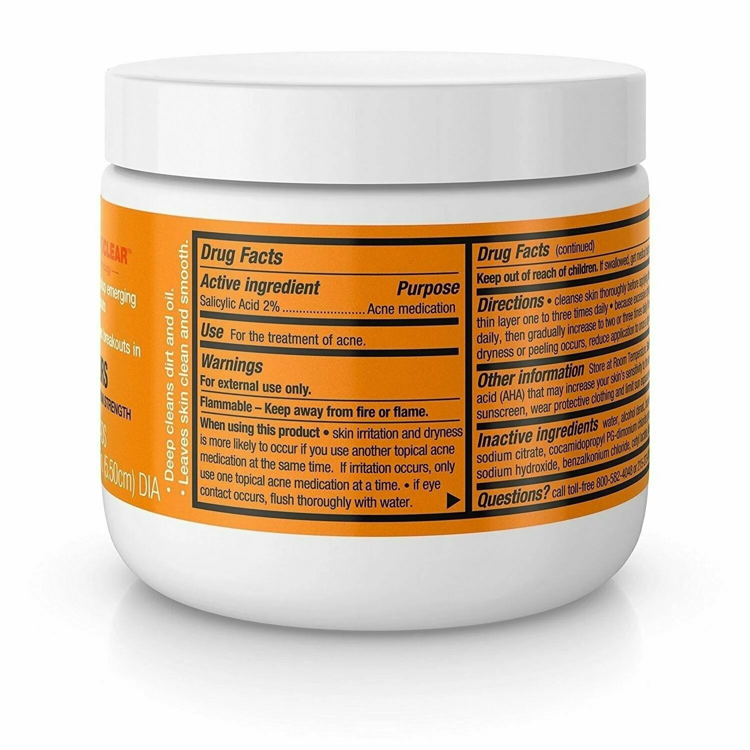 Neutrogena Rapid Clear Maximum Strength Acne Treatment Pads 60 ct, 2-Pack