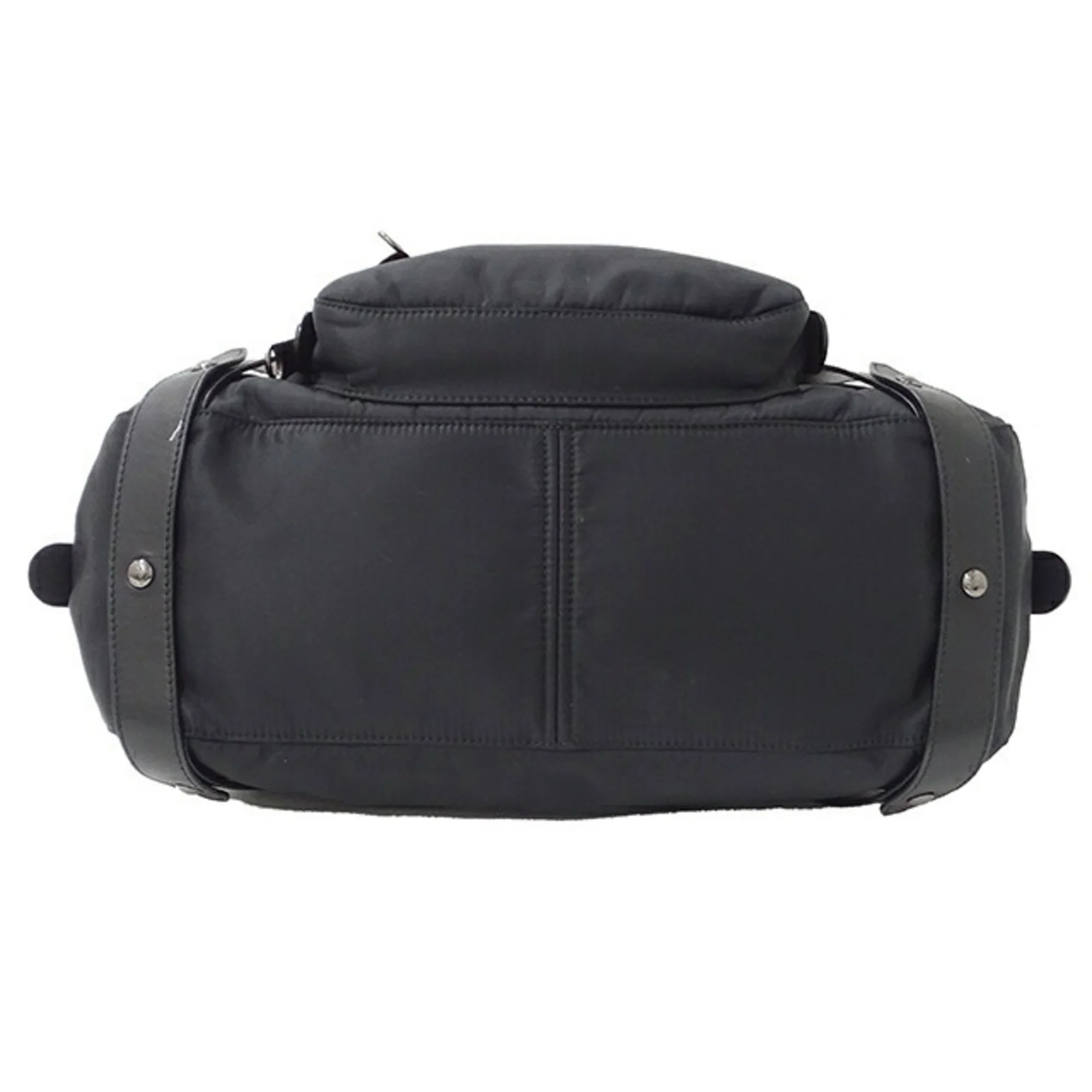 Pre-Owned Burberry blue label BURBERRY BLUE LABEL bag Lady's men handbag nylon leather black Boston (Fair)