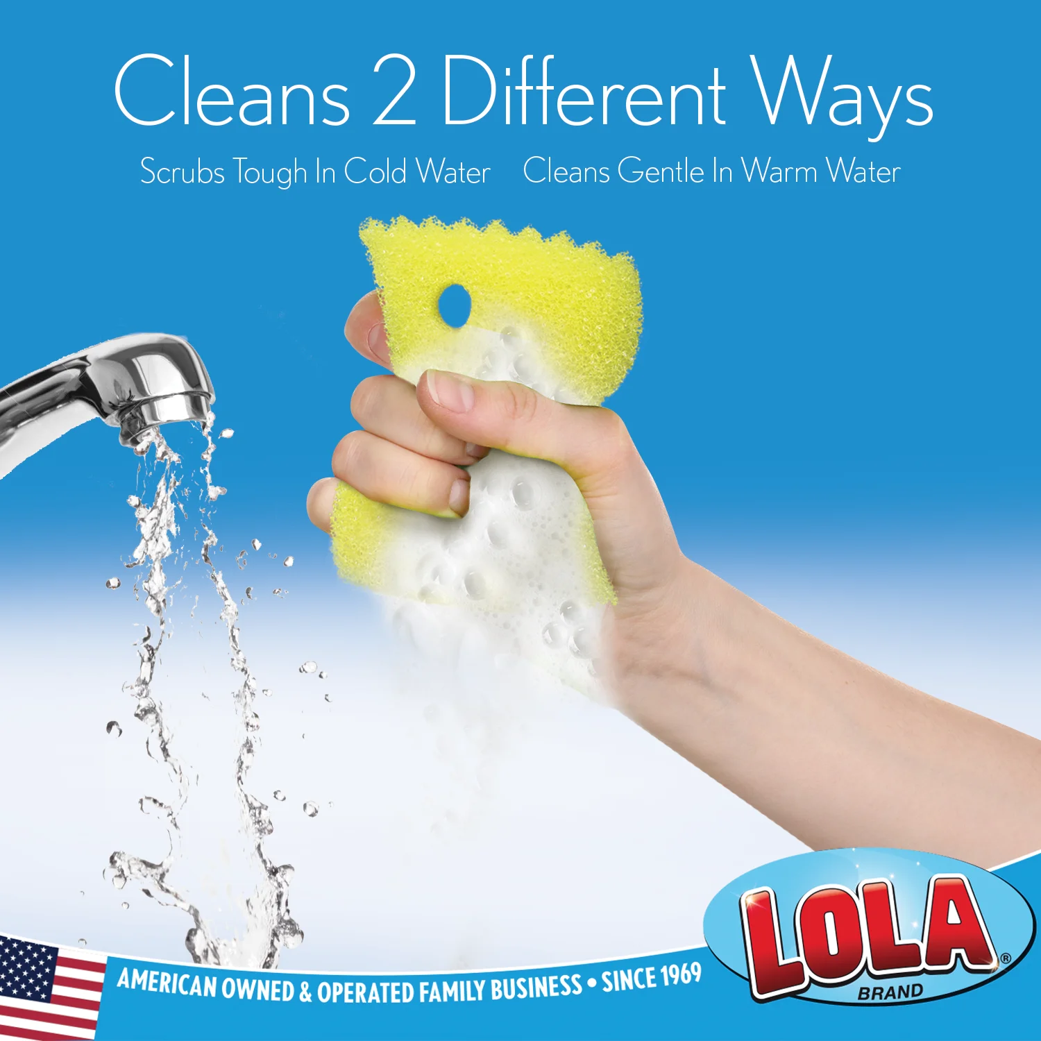 LOLA Scrub Boss, Multi-Use Cleaning Sponge, Reusable & Machine Washable - 9 CT