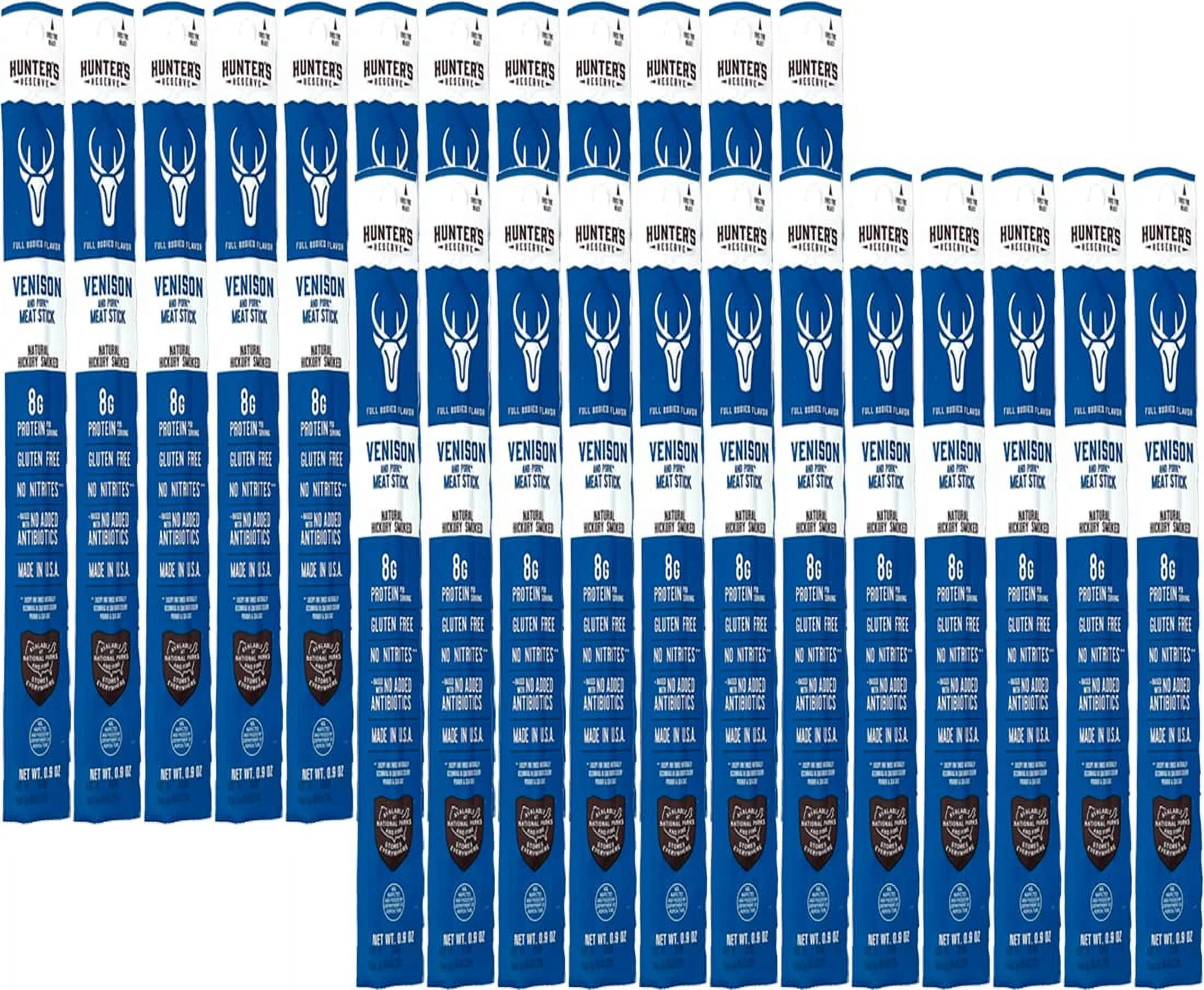 Reserve - Exotic Meat Trail Sticks - Adventure You Can Taste - Wild Game Jerky Sticks (VENISON, 24Ct)