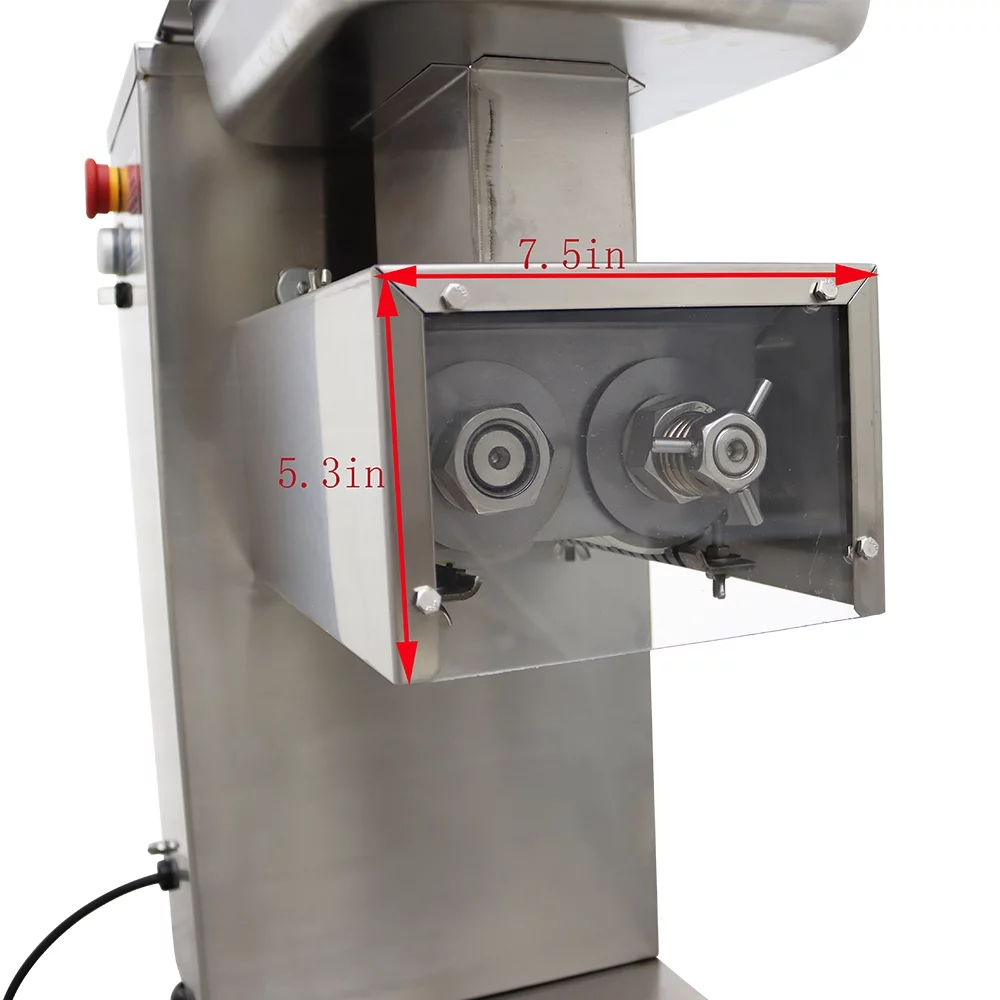 INTSUPERMAI Electric Meat Cutting Machine QE Meat Slicer Dicing Machine with 7mm Blade