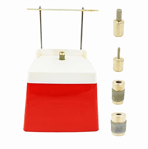 Portable Stained Glass Grinder Machine,Stained Glass Making Tools 110V 65W Glass Diamond Ceramics Art Glass DIY Bench Grinder Tool Machine with 5PCS Grinder Bits