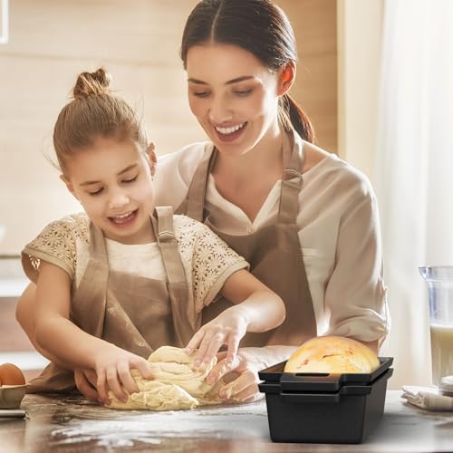 Cast Iron Bread Pan with Lid, 9x5 Cast Iron Loaf Pan With Lid, Loaf Pans for Baking Homemade Sourdough,2 Piece Set