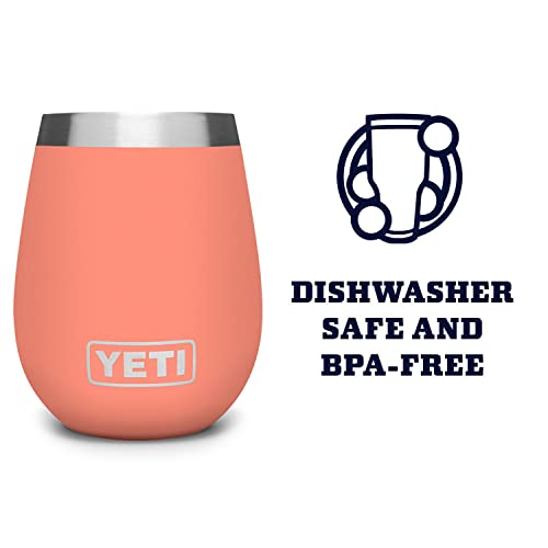 YETI Rambler 10 oz Wine Tumbler, Vacuum Insulated, Stainless Steel with MagSlider Lid, Navy