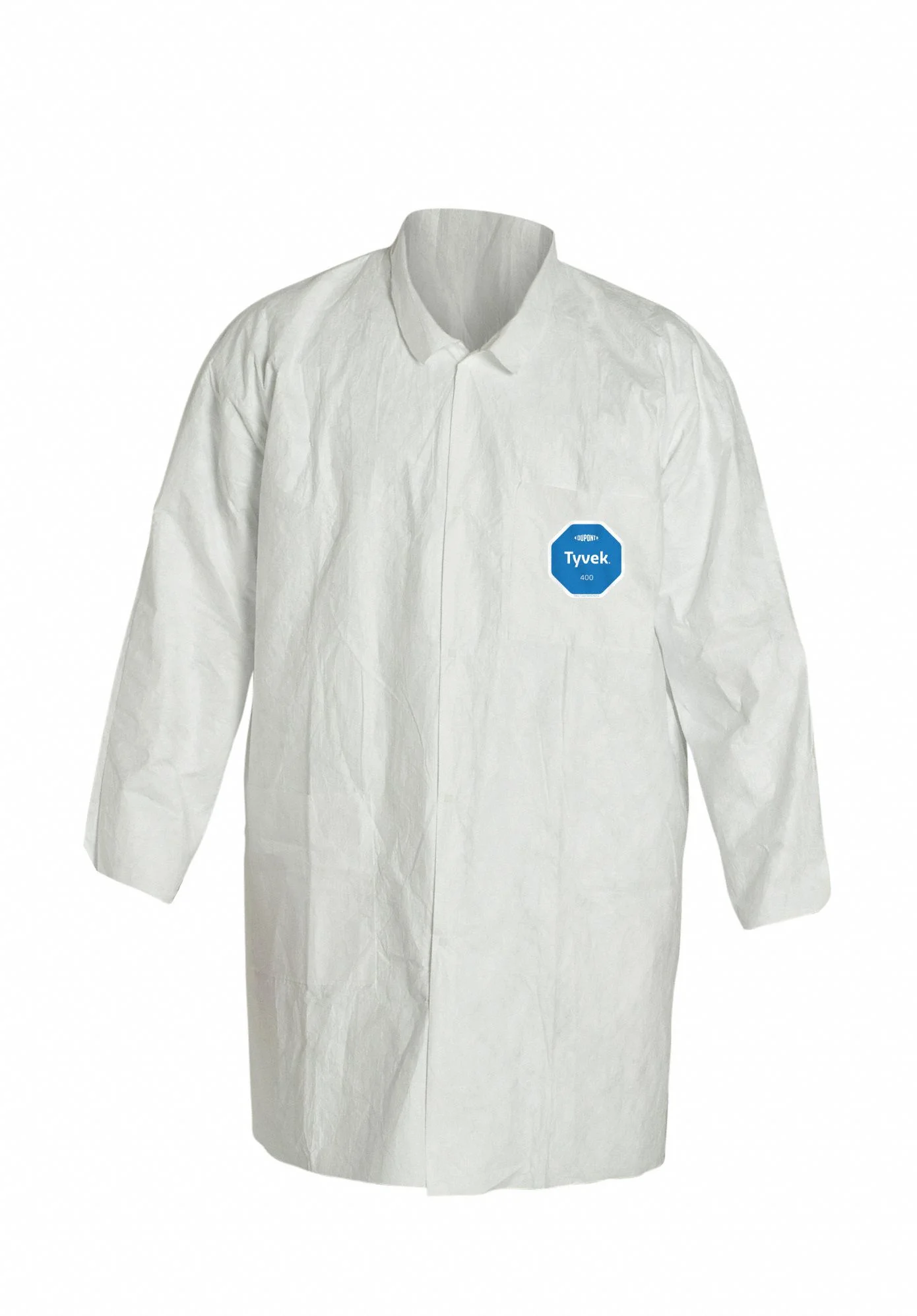 Dupont Lab Coat,White,Snaps,2XL,PK8  TY212SWH2X0008G1