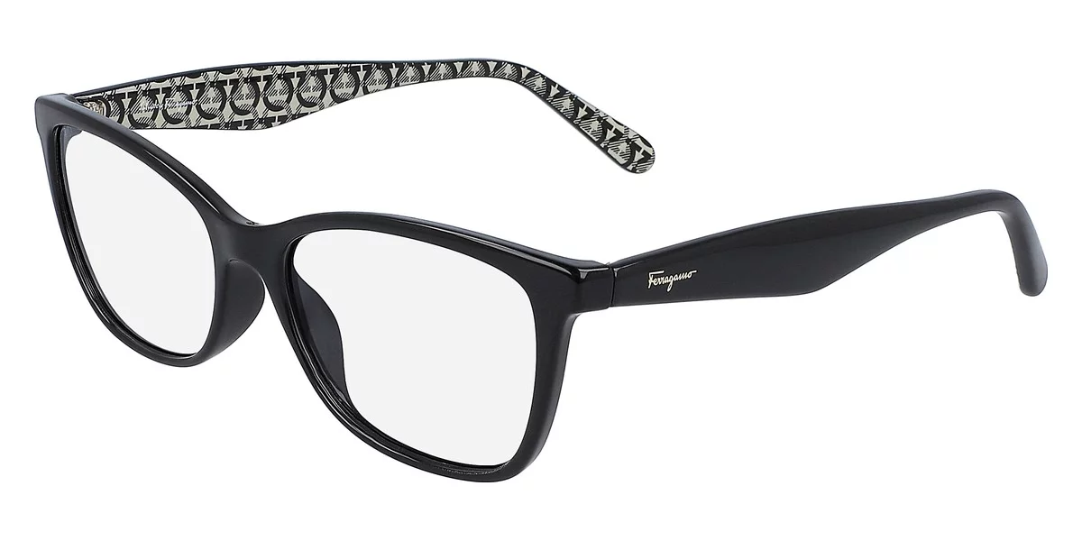 Salvatore Ferragamo SF2866 Full Rim Rectangle Black Eyeglasses