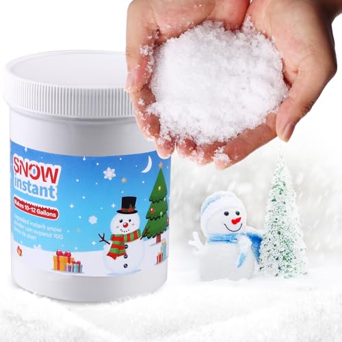 Instant Snow Fake Snow Powder Makes 12 Gallons of Artificial Snow Instant Snow Powder Instant Snow Packets Magic Snow for Winter Decoration Holiday DIY Crafts Artificial Snow Play