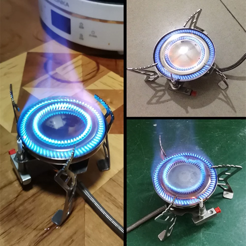 Stainless Steel Mini All-in-one Camping Stove Stove Gas Stove Camp Furnace Cooker Cooking Tourist Camp