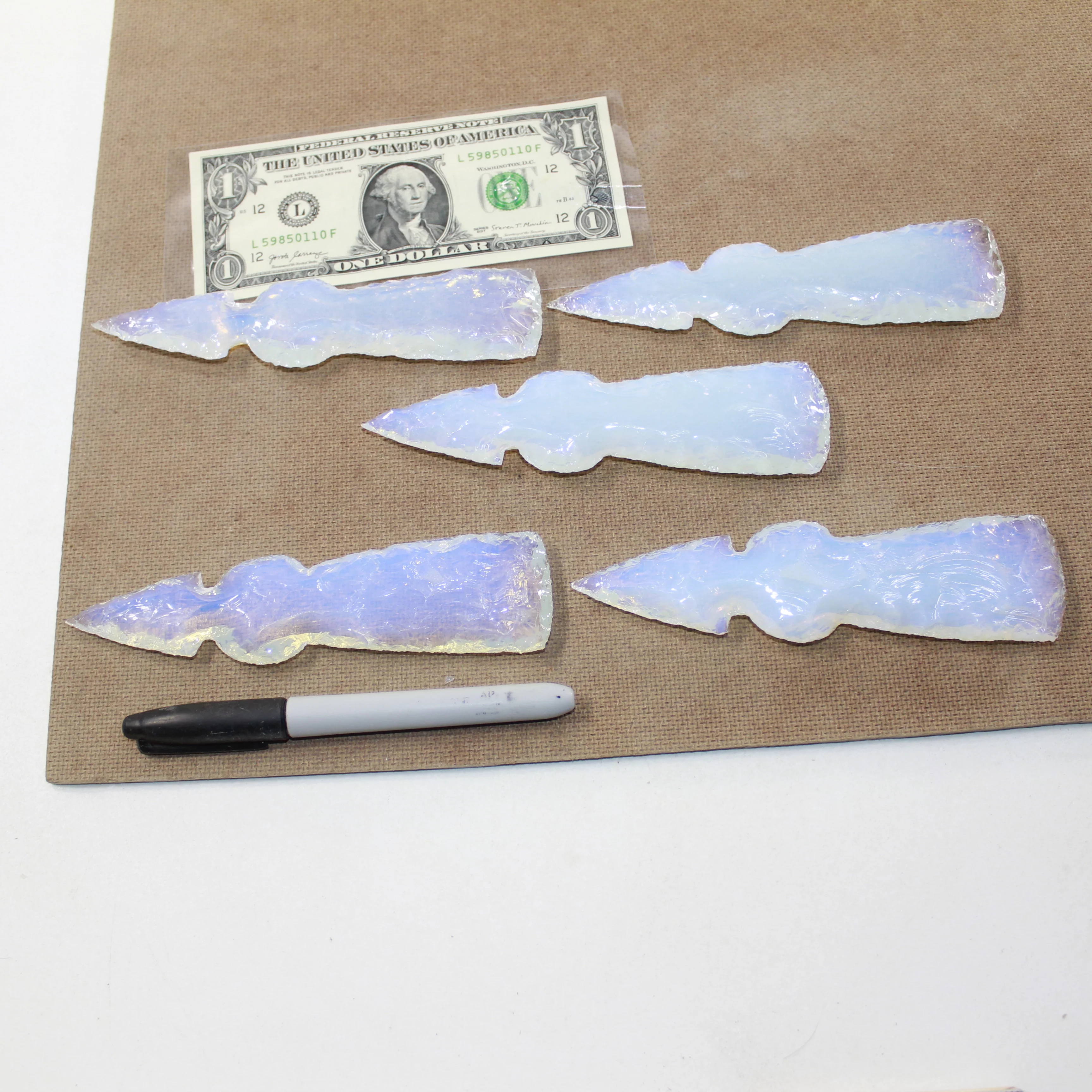 5 Opalite Ornamental Tomahawk Heads #1024  Ax Axe Hatchet