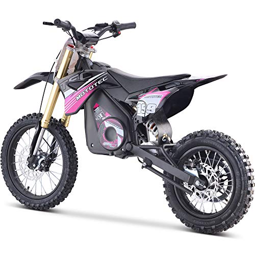 MotoTec 48v Pro Electric Dirt Bike 1800w Lithium Pink