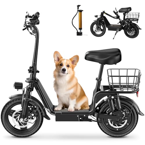 C14 Electric Scooter for Adults with Seat – High-Performance, Foldable E-Scooter with 900W Peak Power, 20MPH, 28-Mile Range, and Dual Disc Brakes,High Strength Frame,330lbs Max Load UL2272