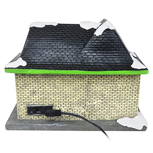 Christmas Village Sledding Down Hill - Lighted Musical Snow Village with 8 Animated Kids Going Down The Mountain