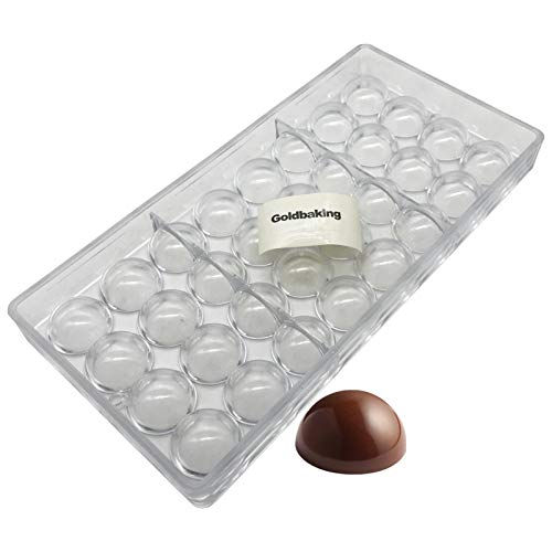 Goldbaking Ball Chocolate Mold Ball Polycarbonate Mould Chocolate Mold Hot Chocolate Bomb (Middle 2inch)