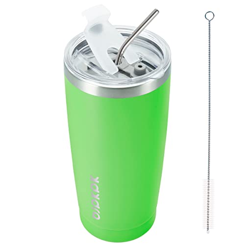 BJPKPK Insulated Tumbler 20 oz Stainless Steel Coffee Travel Thermal Cup With lids And Straws,Light Pink