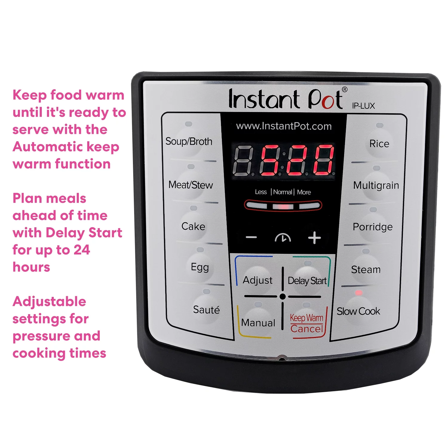 Instant Pot LUX80 8 Qt 6-in-1 Multi-Use Programmable Pressure Cooker, Slow Cooker, Rice Cooker, Saute, Steamer, and Warmer