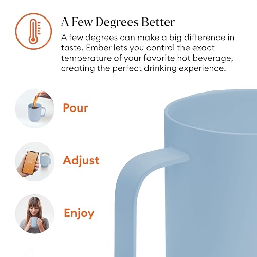 Ember Temperature Control Smart Mug 2, 14 Oz, App-Controlled Heated Coffee Mug with 80 Min Battery Life and Improved Design, Black