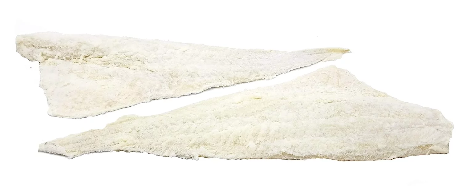 Bacalao - Baccala Dried Salt Cod Without Bone - Approximately 2.5 Lb. - Excellent Filets by Italian Market