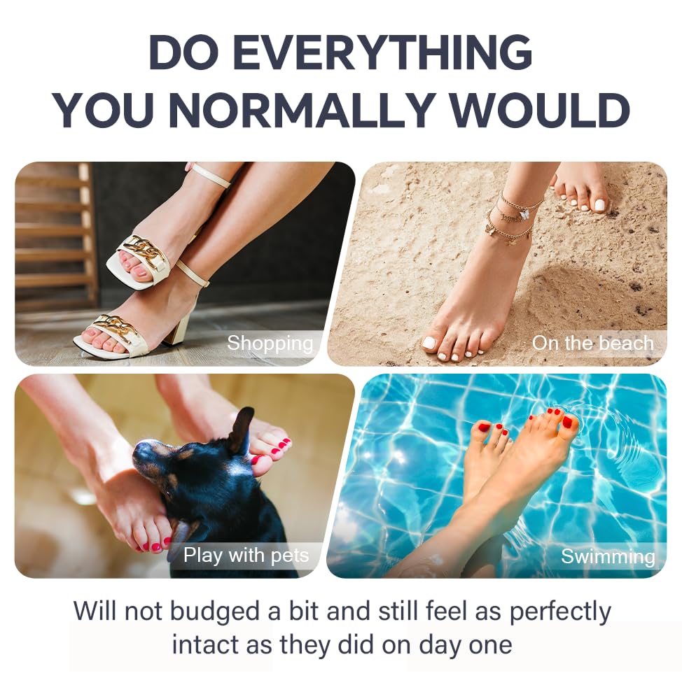 Semi Cured Gel Nail Strips-Easy Apply Christmas Gel Nail Stickers Holiday Semi Cured Manicure Strips with Sparkling Xmas Designs (Classic Yule)