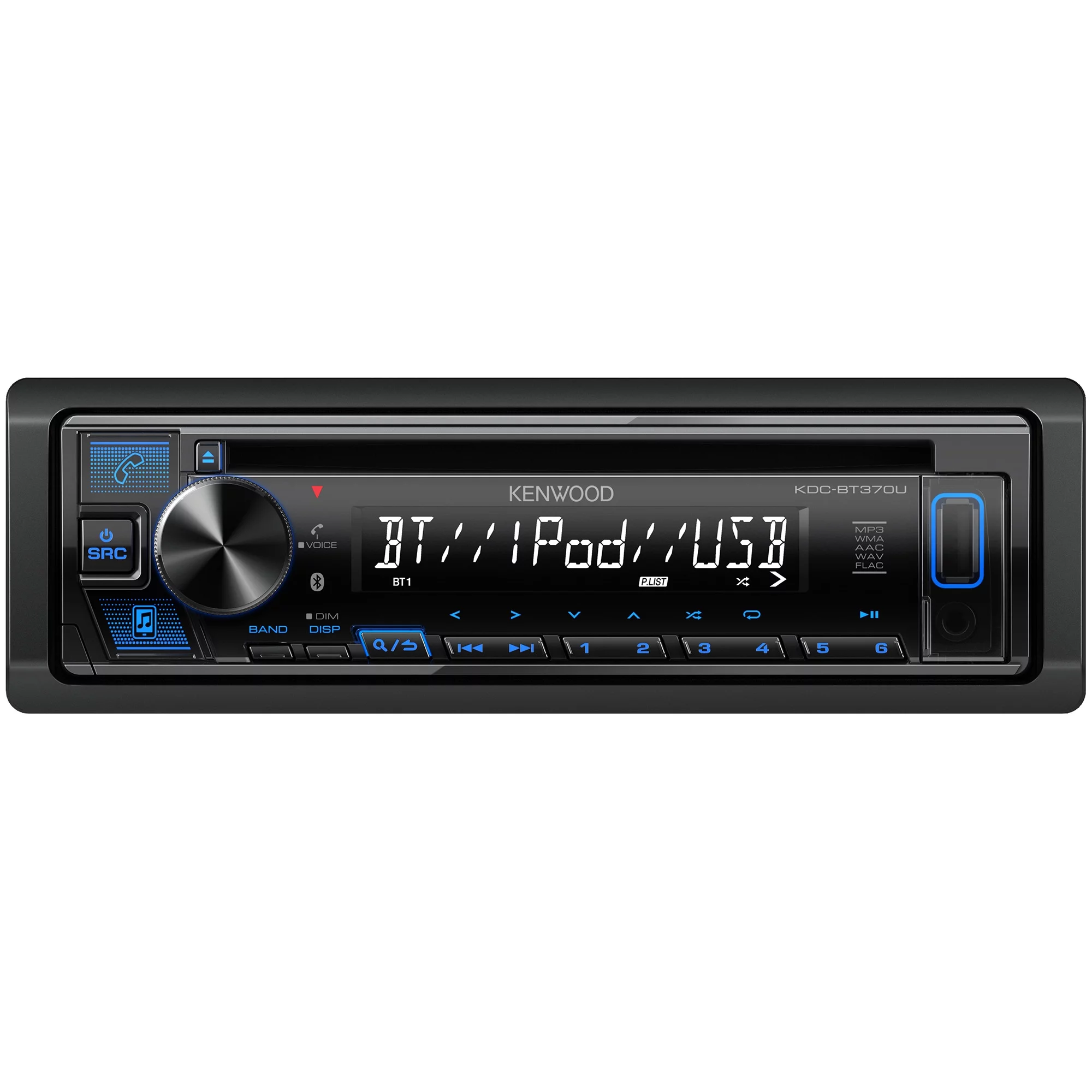 KENWOOD KDC-BT370U CD Car Stereo Receiver with Bluetooth, AM/FM Radio, Front High Power USB