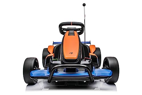 Best Ride On Cars Officially Licensed McLaren GoKart 24V for Ages 6 and Up - Electric Go Kart with Steering Wheel, Versatile Driving Modes, User-Friendly Controls, Black/Orange, Large