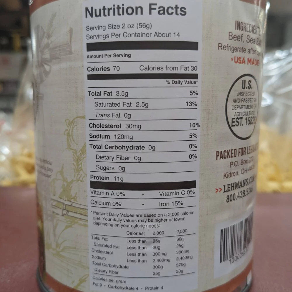 Canned Ground Beef Meat 28 oz