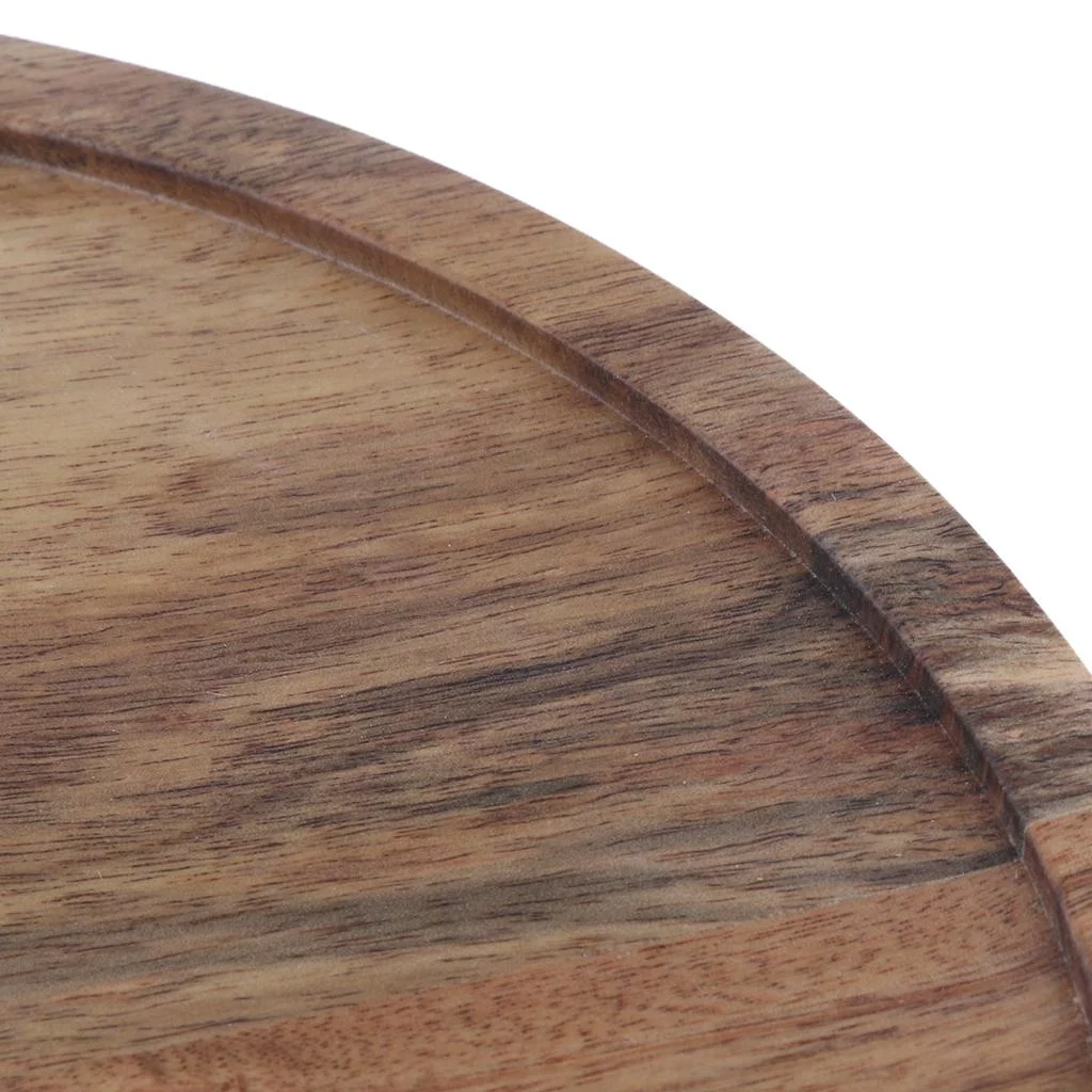 Wooden Cake Plate Fruit Plate for Living Room Home Baking Rotating Cake Tray Glass Lid - B as described