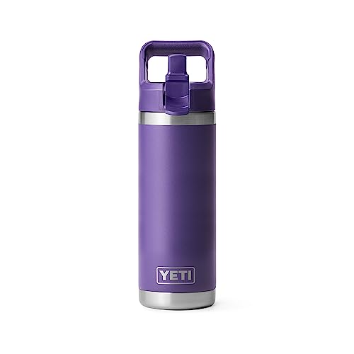 YETI Rambler 18 oz Bottle, Vacuum Insulated, Stainless Steel with Straw Cap, Beekeeper