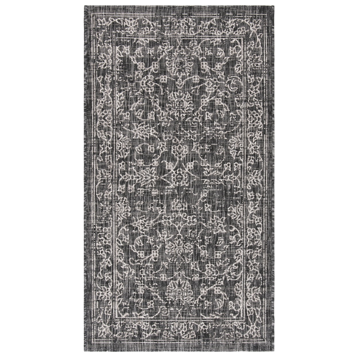 SAFAVIEH Courtyard Darin Traditional Indoor/Outdoor Area Rug, 6'7