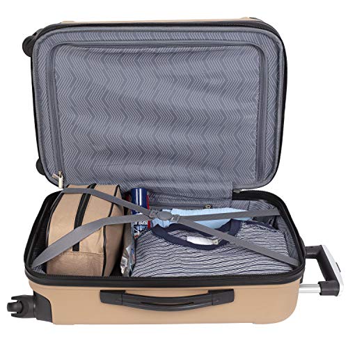 Travelers Club Midtown Hardside Luggage Travel, Black, 4-Piece Set